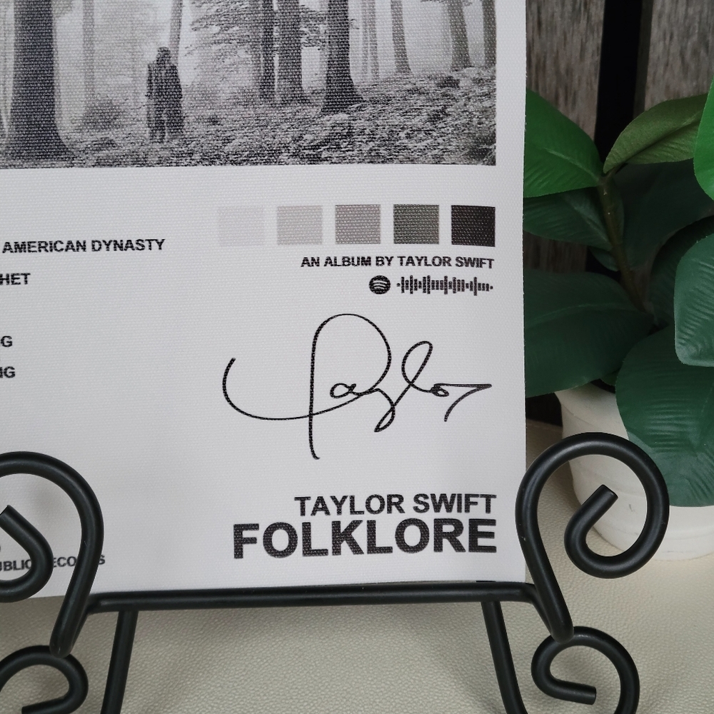 Taylor Swift FOLKLORE unframed canvas PRINT - Picture 3 of 3
